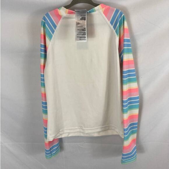 NWOT Billabong Girls Stoked on Stripes Rashguard Top size 10 - Picture 3 of 3